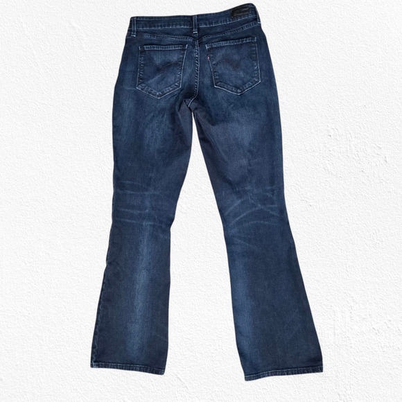 Levi's Dark Indigo Blue Bold Curve Modern Rise Skinny Bootcut Jeans Size 29 - Picture 9 of 9